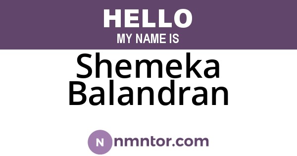 Shemeka Balandran