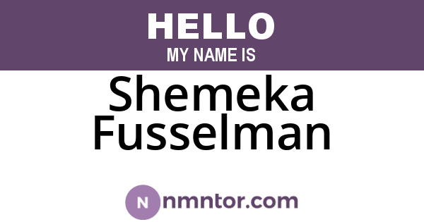 Shemeka Fusselman