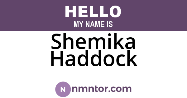 Shemika Haddock