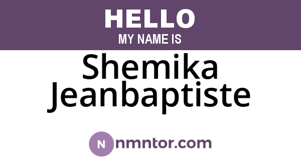 Shemika Jeanbaptiste