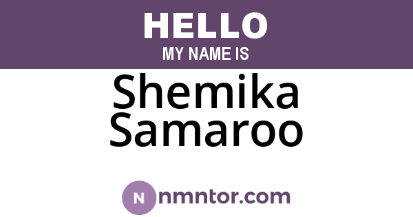 Shemika Samaroo