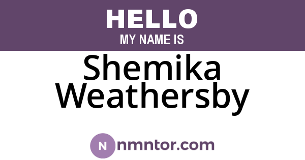 Shemika Weathersby
