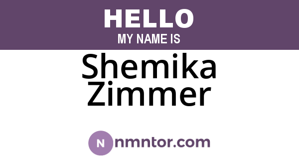 Shemika Zimmer