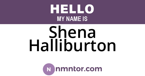 Shena Halliburton