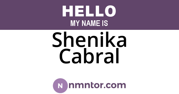 Shenika Cabral
