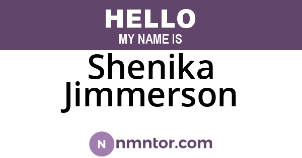 Shenika Jimmerson