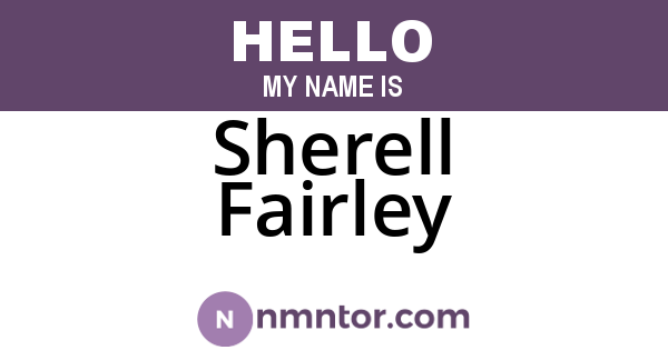 Sherell Fairley