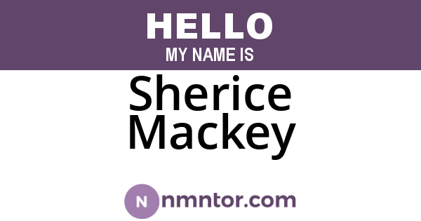 Sherice Mackey