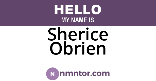 Sherice Obrien