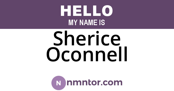 Sherice Oconnell