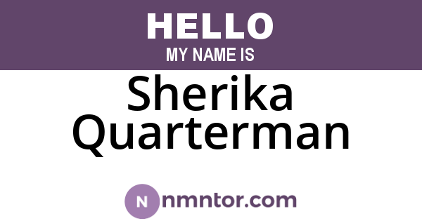 Sherika Quarterman