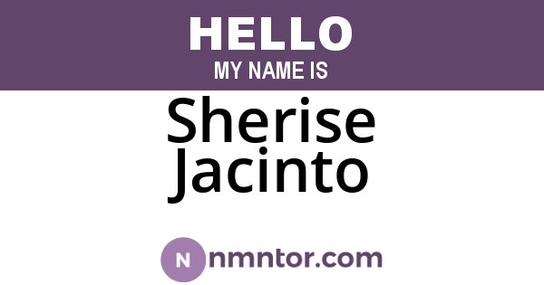 Sherise Jacinto