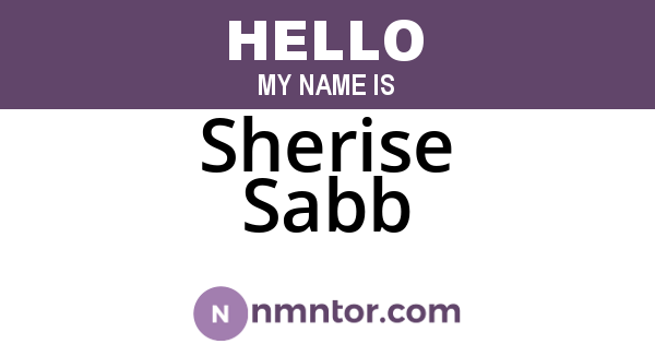 Sherise Sabb