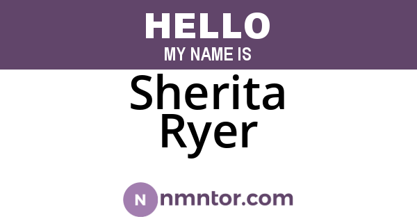Sherita Ryer