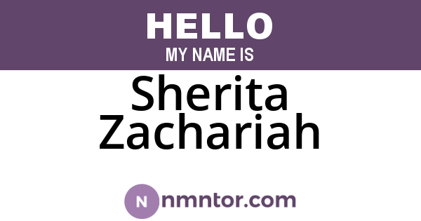 Sherita Zachariah