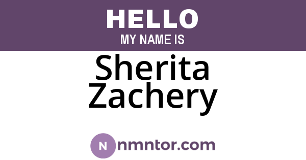 Sherita Zachery