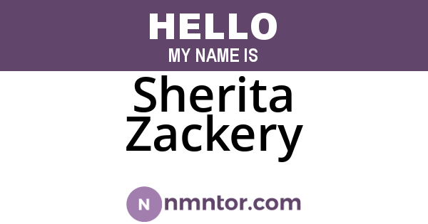 Sherita Zackery