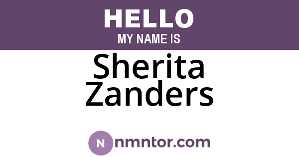 Sherita Zanders