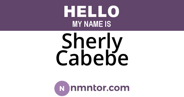 Sherly Cabebe