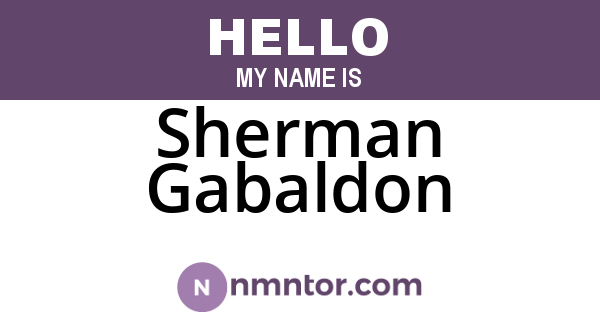 Sherman Gabaldon