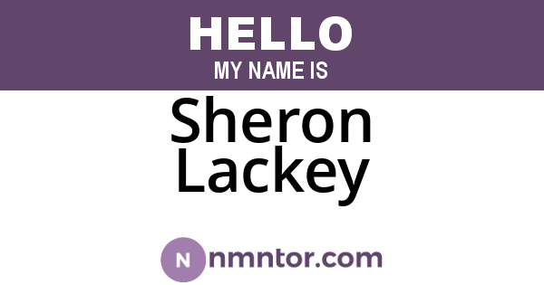 Sheron Lackey