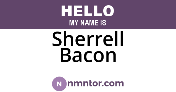 Sherrell Bacon