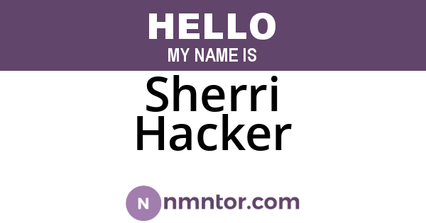 Sherri Hacker