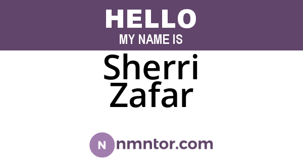 Sherri Zafar