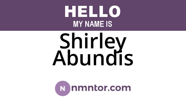 Shirley Abundis