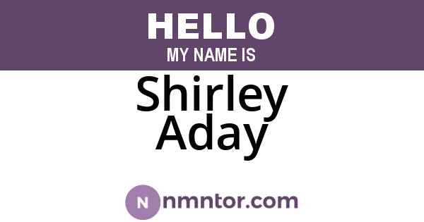 Shirley Aday