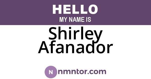 Shirley Afanador