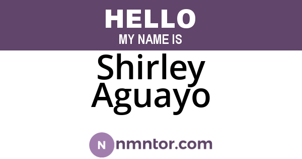Shirley Aguayo