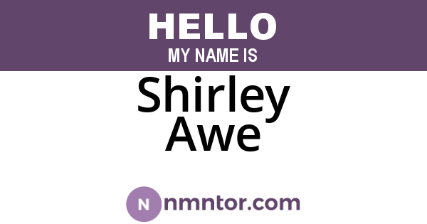 Shirley Awe