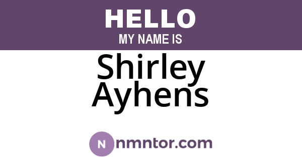 Shirley Ayhens
