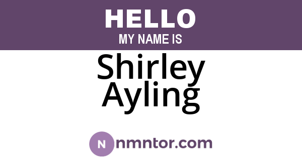 Shirley Ayling