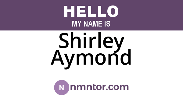 Shirley Aymond