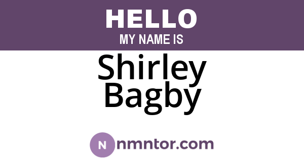 Shirley Bagby