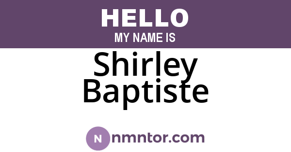 Shirley Baptiste