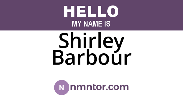 Shirley Barbour