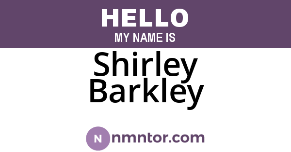 Shirley Barkley
