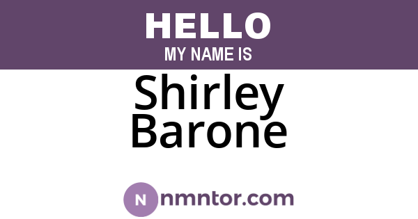Shirley Barone