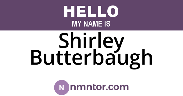 Shirley Butterbaugh