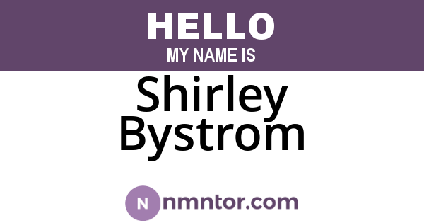 Shirley Bystrom
