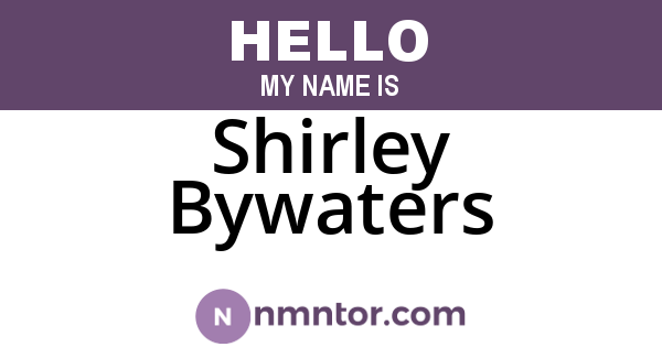 Shirley Bywaters