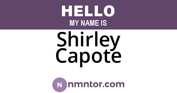 Shirley Capote