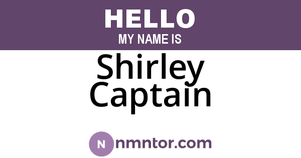 Shirley Captain