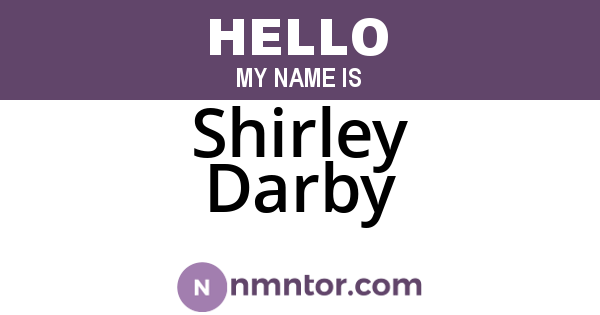 Shirley Darby
