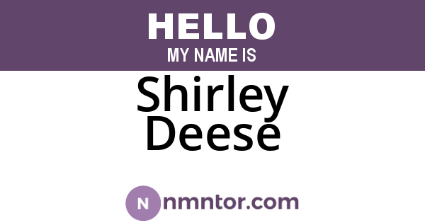 Shirley Deese