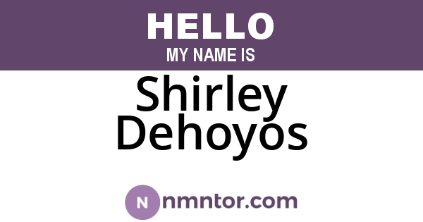 Shirley Dehoyos