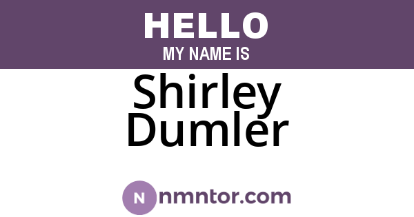 Shirley Dumler